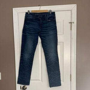 Men’s American Eagle Outfitters Dark Blue Slim Straight Jeans